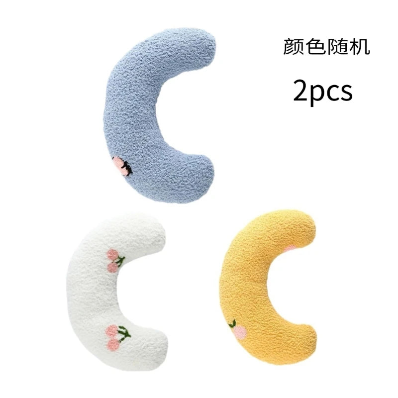 2 Pcs Cat Toy Calming Pillow Comfortable Plush Headrest Cat Toy Stuffed Cuddlers