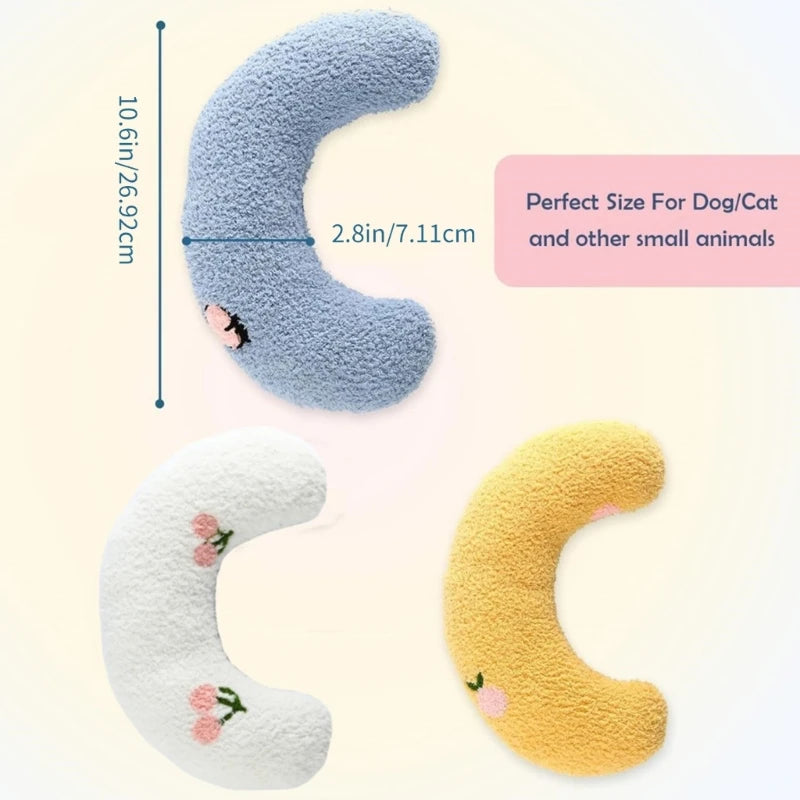 2 Pcs Cat Toy Calming Pillow Comfortable Plush Headrest Cat Toy Stuffed Cuddlers