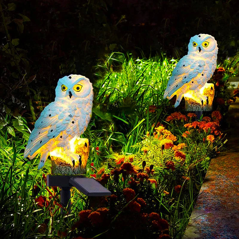 LED Solar Garden Owl Lights