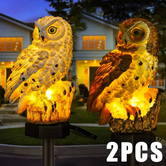 LED Solar Garden Owl Lights