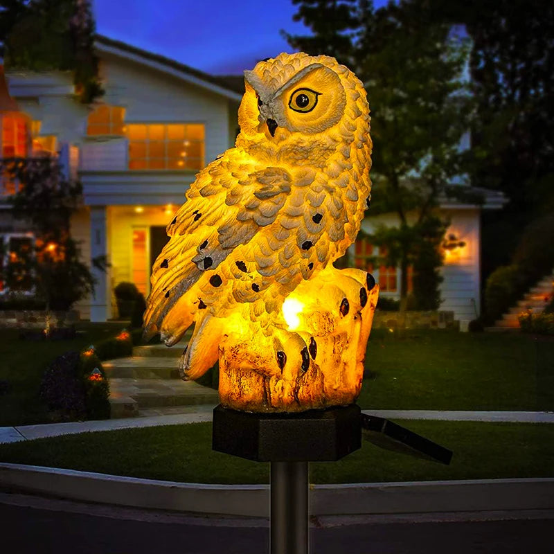 LED Solar Garden Owl Lights