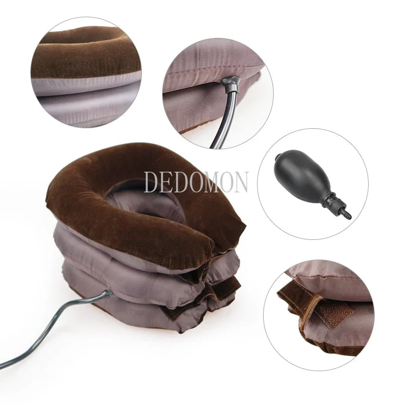 Neck Stretcher Inflatable Air Neck Traction Apparatus Device Soft Neck Cervical Collar Pillow