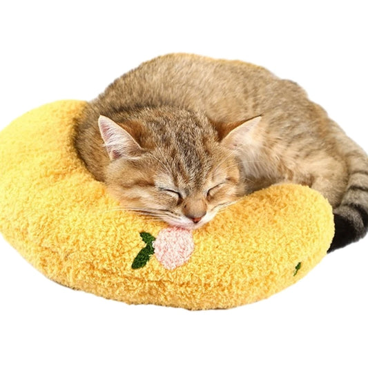 2 Pcs Cat Toy Calming Pillow Comfortable Plush Headrest Cat Toy Stuffed Cuddlers