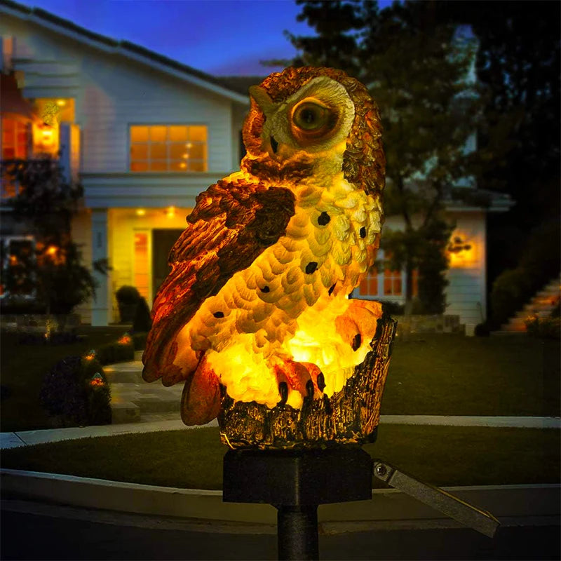 LED Solar Garden Owl Lights